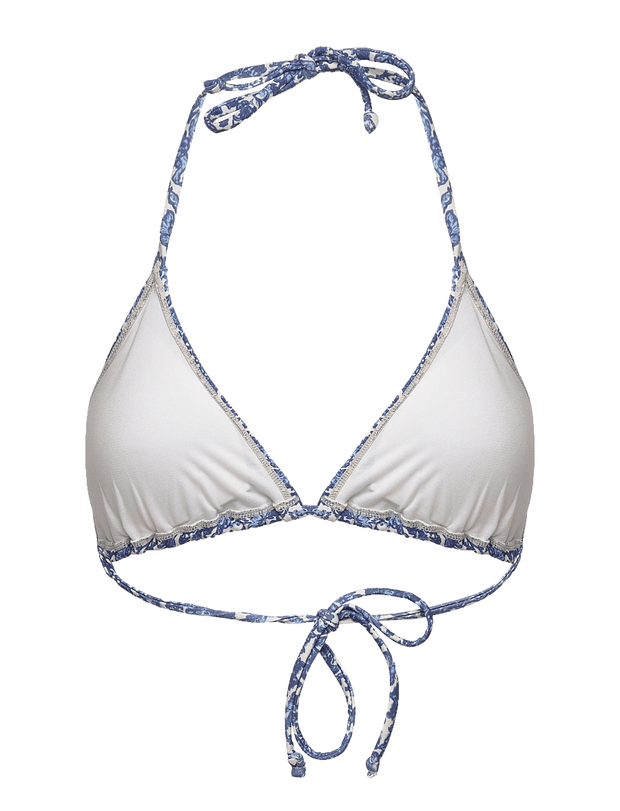 Rosemunde - RWShiitake Triangle Bikini Top - trekantsbikinier - blue ink print - 1