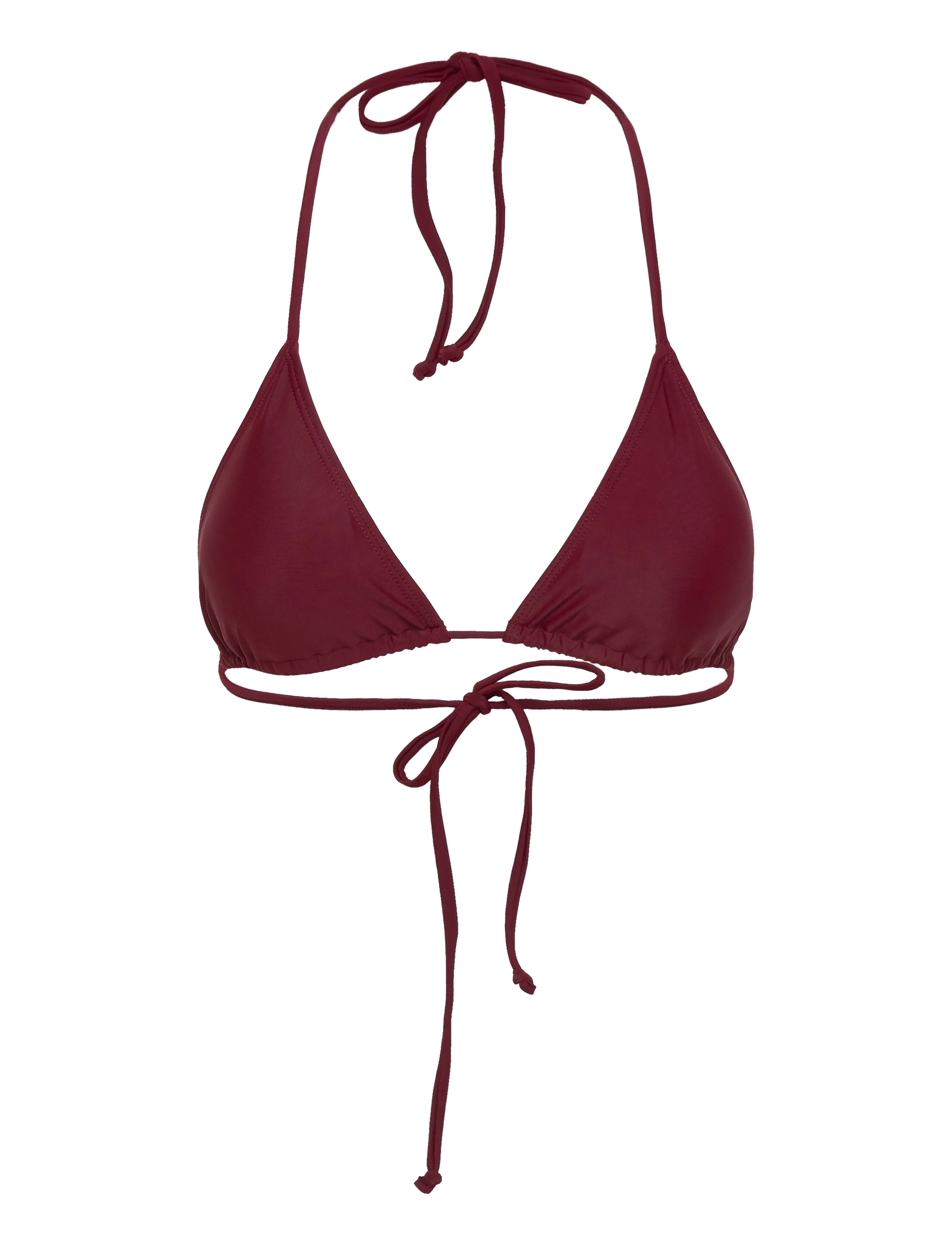 Rosemunde Rwshiitake Triangle Bikini Top, Kvinder, Prikket Trekant Bikini Top, Bordeaux, Str: L