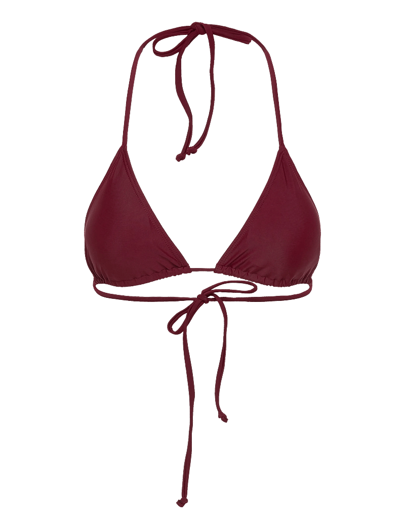 Rosemunde - RWShiitake Triangle Bikini Top - trekantsbikinier - cabernet - 0