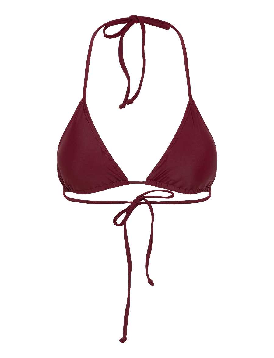 Rosemunde - RWShiitake Triangle Bikini Top - trekantsbikinier - cabernet - 0