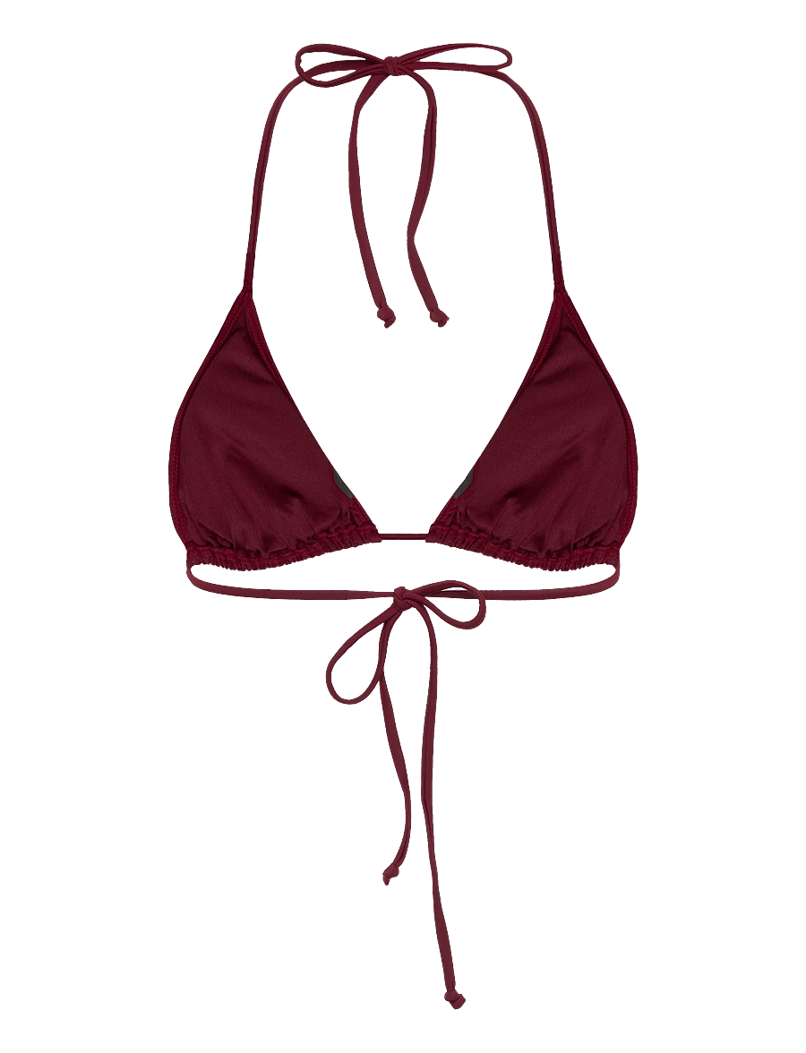 Rosemunde - RWShiitake Triangle Bikini Top - trekantsbikinier - cabernet - 1