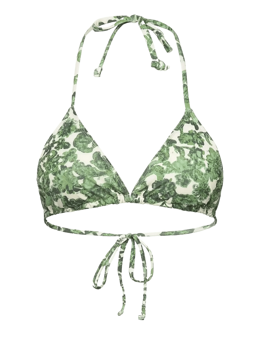 Rosemunde - RWShiitake Triangle Bikini Top - trekantsbikinier - green ink - 0