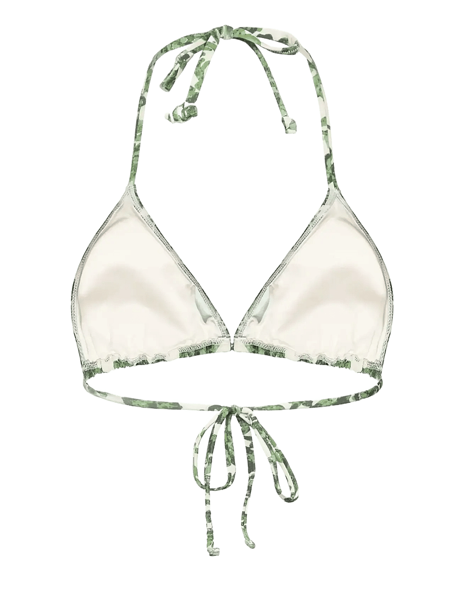 Rosemunde - RWShiitake Triangle Bikini Top - trekantsbikinier - green ink - 1