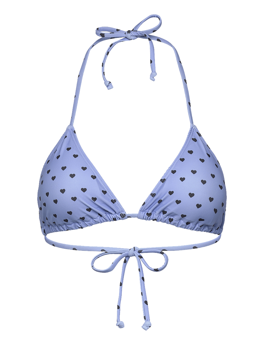 Rosemunde - RWShiitake Triangle Bikini Top - trekantsbikinier - heart dots white - 0