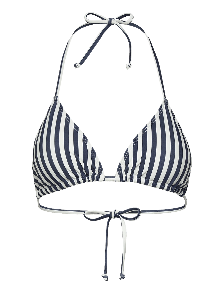 Rosemunde - RWShiitake Triangle Bikini Top - triangelformad bikinis - navy white stripe - 0