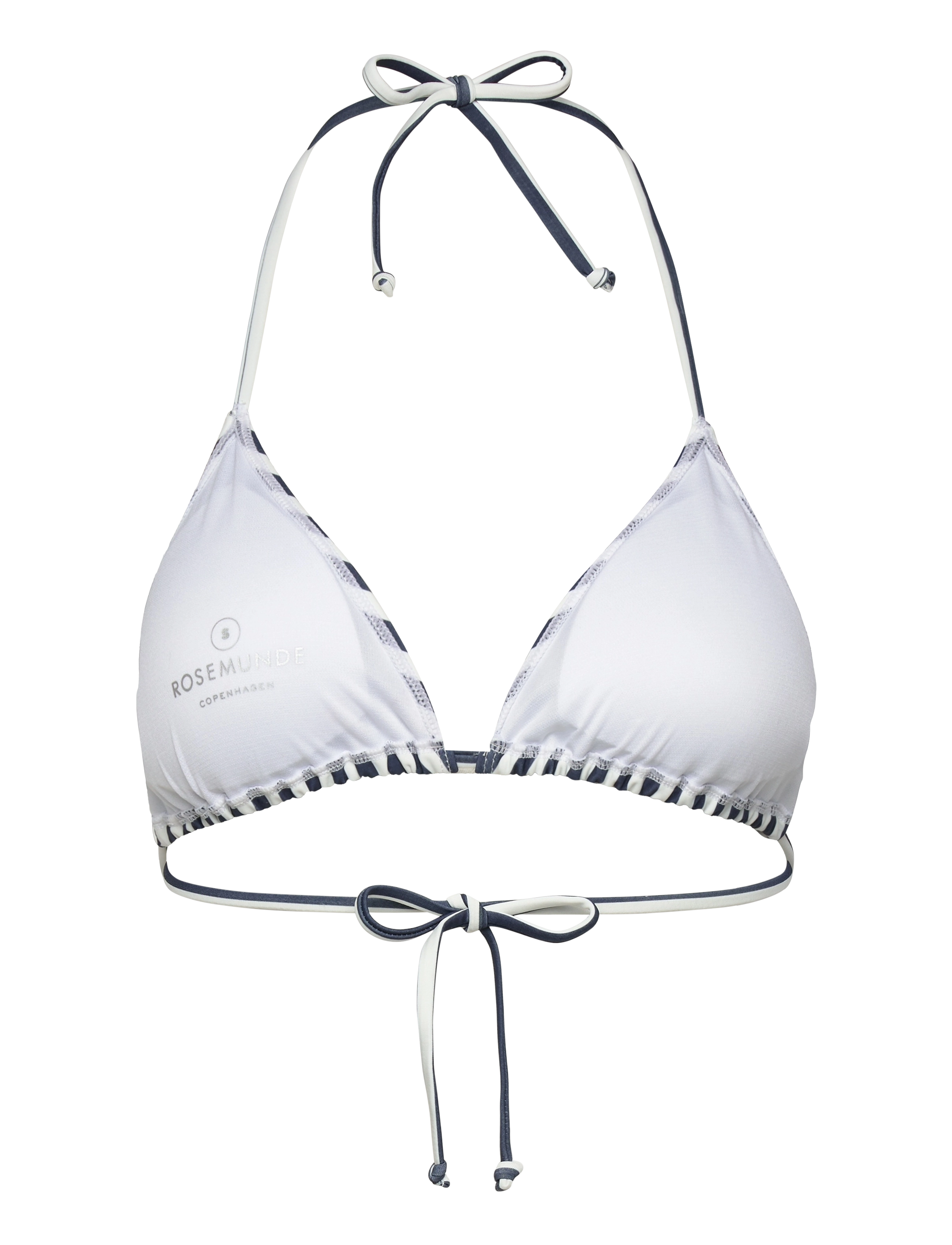 Rosemunde - RWShiitake Triangle Bikini Top - trekant-bikinis - navy white stripe - 1