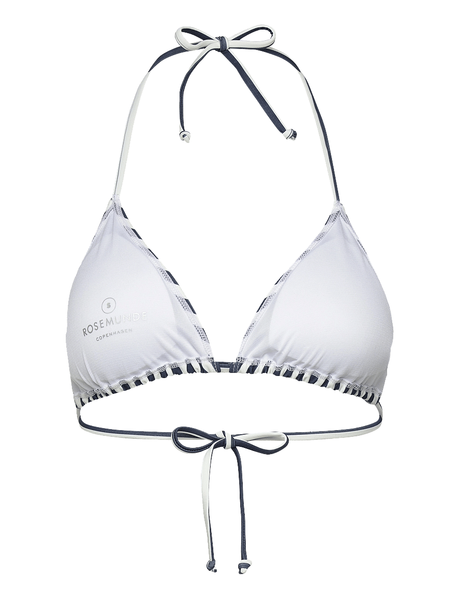 Rosemunde - RWShiitake Triangle Bikini Top - triangelformad bikinis - navy white stripe - 1