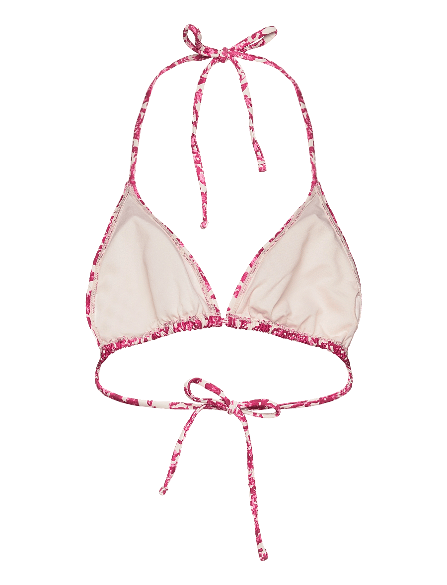 Rosemunde - RWShiitake Triangle Bikini Top - trekantsbikinier - pink ink flower print - 1