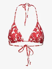 Rosemunde - Triangle bikini top - bikinis med trekantform - red ink flower print - 0