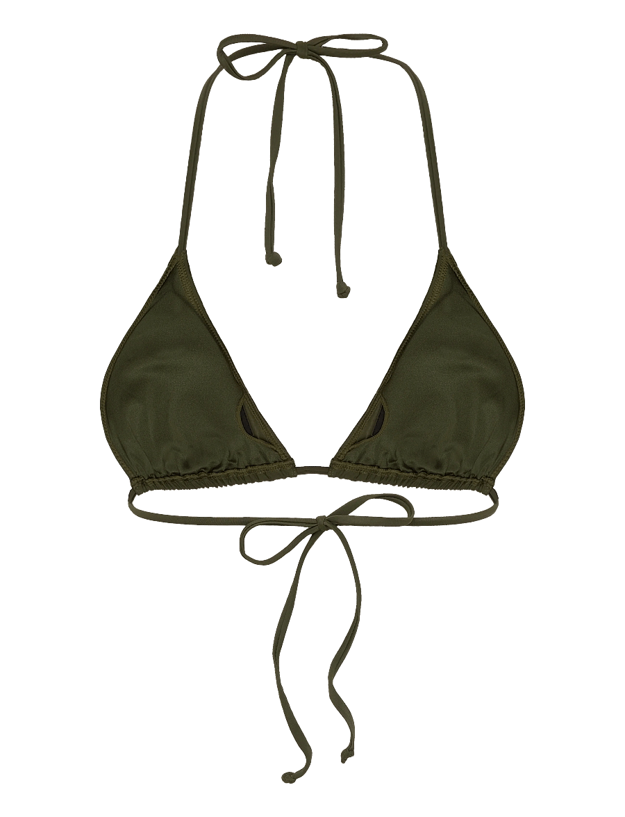 Rosemunde - RWShiitake Triangle Bikini Top - triangle bikinis - rifle green - 1