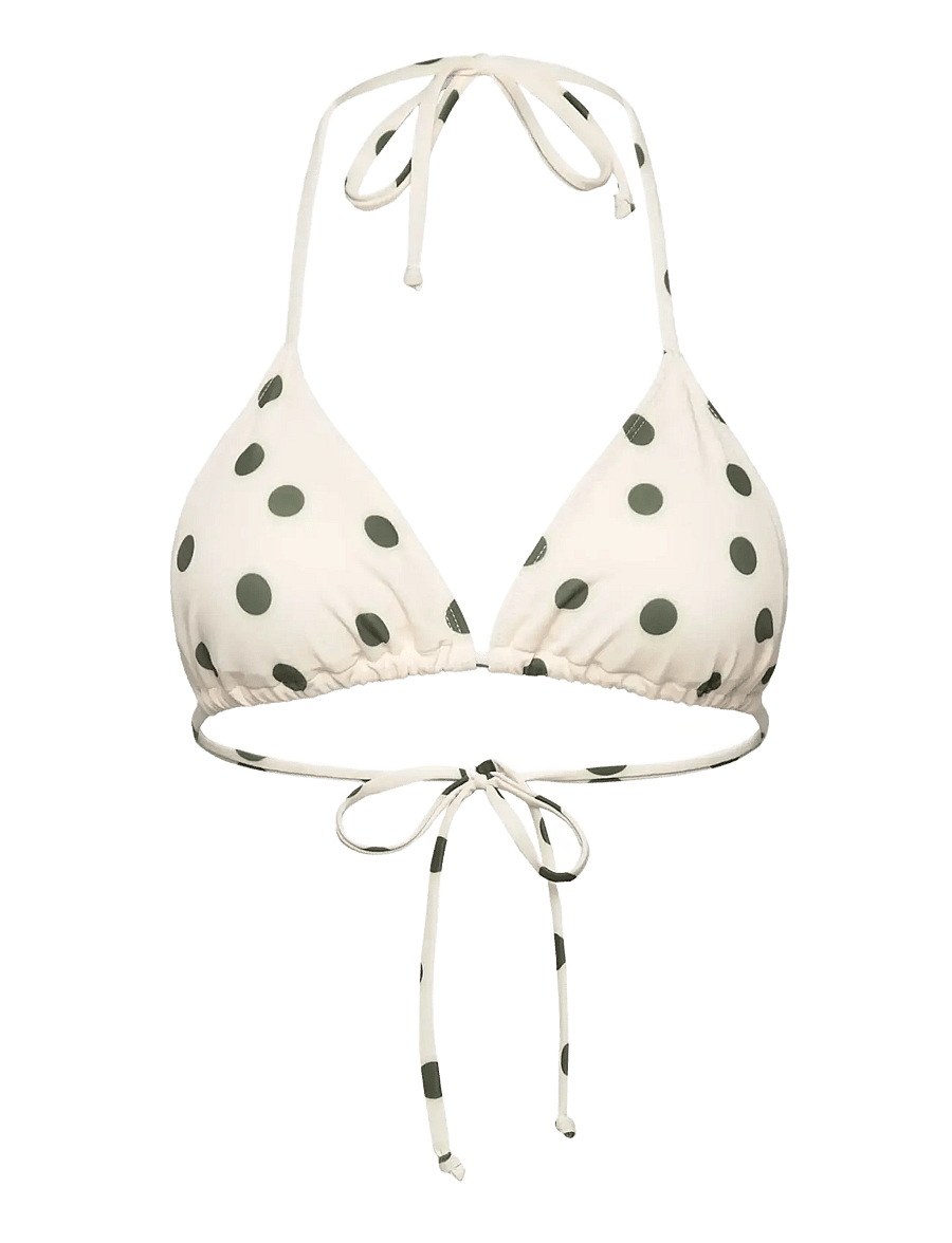 Rosemunde - RWShiitake Triangle Bikini Top - trekantsbikinier - warm gray dot - 0