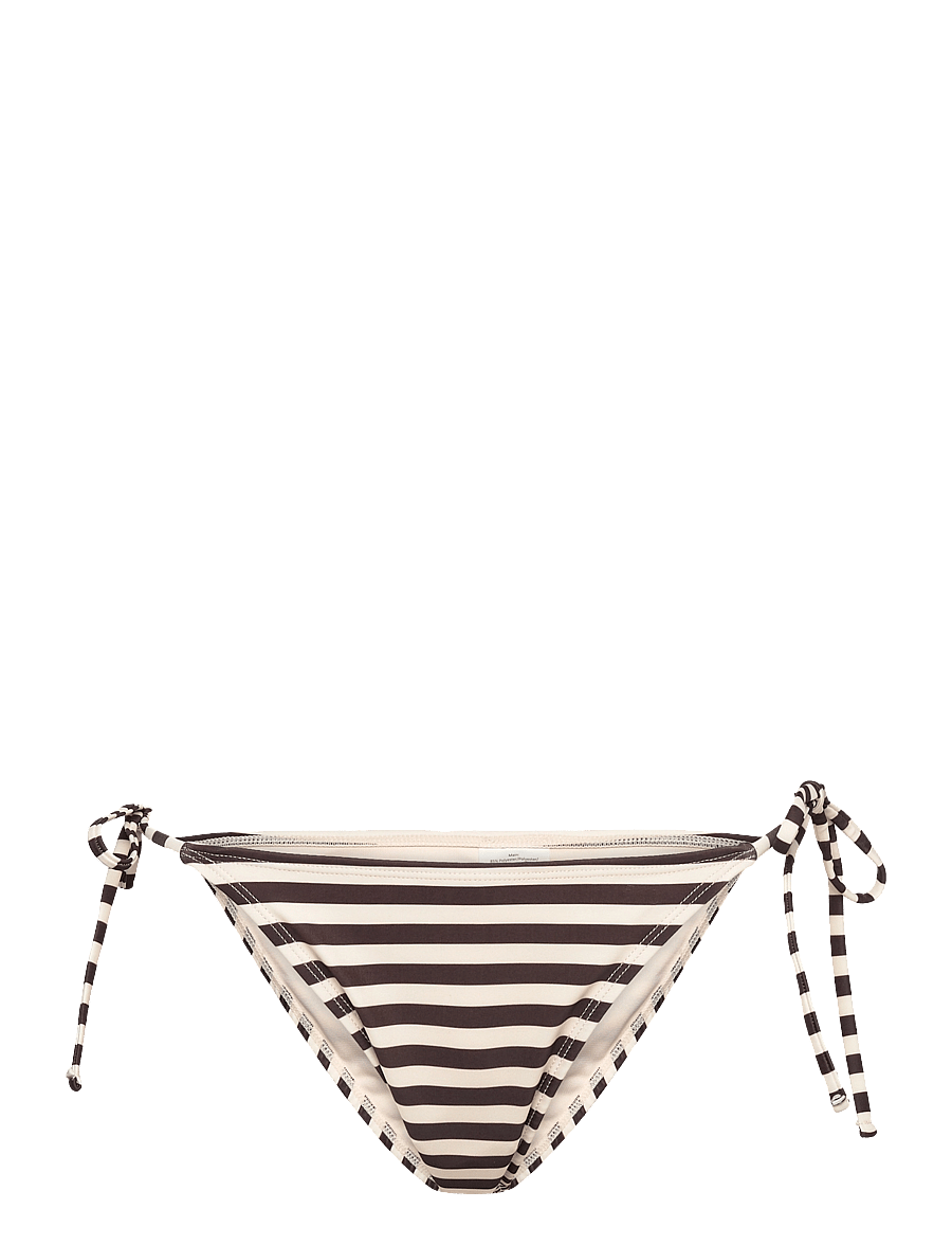 Rosemunde - Bikini brief low waist - side tie bikinis - black brown marble stripe - 0