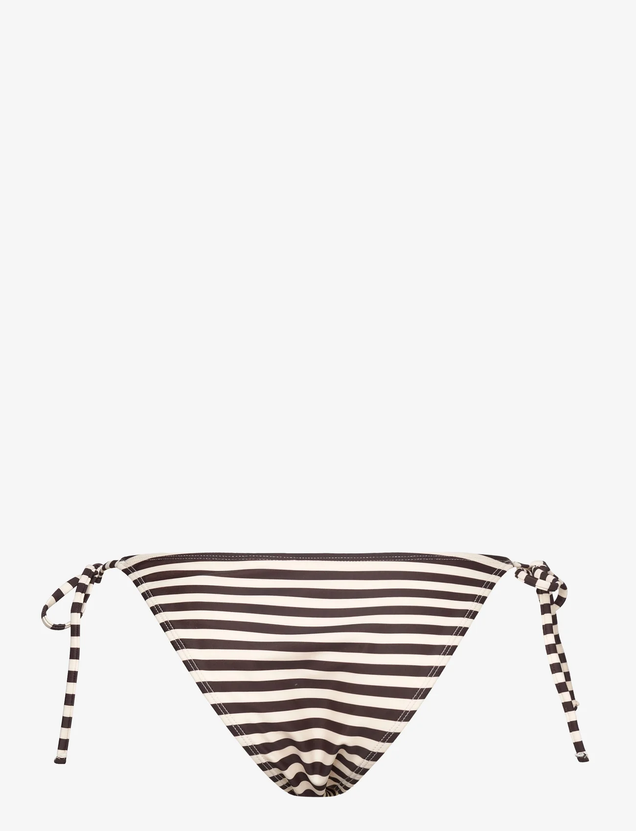 Rosemunde - Bikini brief low waist - küljele seotavad bikiinid - black brown marble stripe - 1