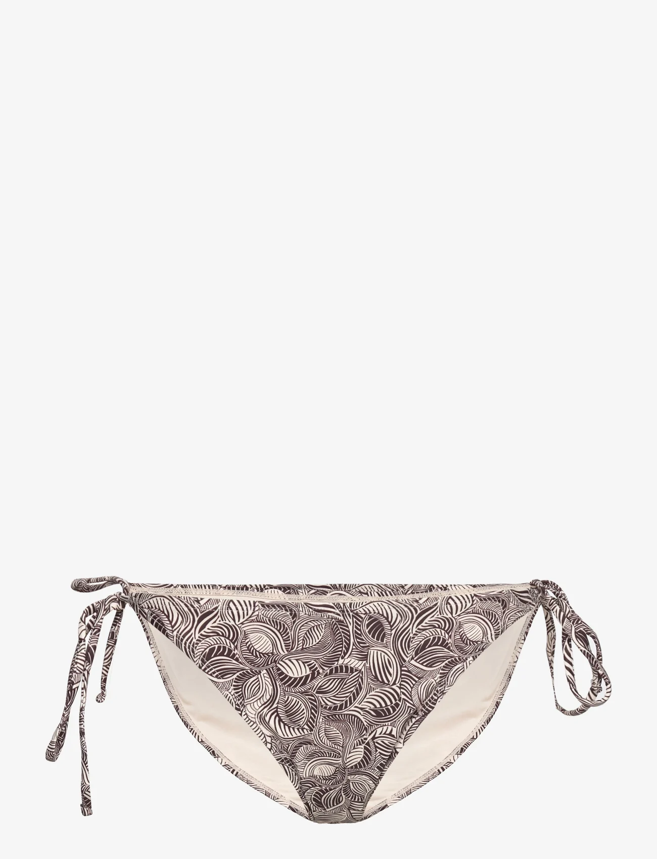 Rosemunde - Bikini brief low waist - Šonuose segami bikiniai - brown leaf print - 0