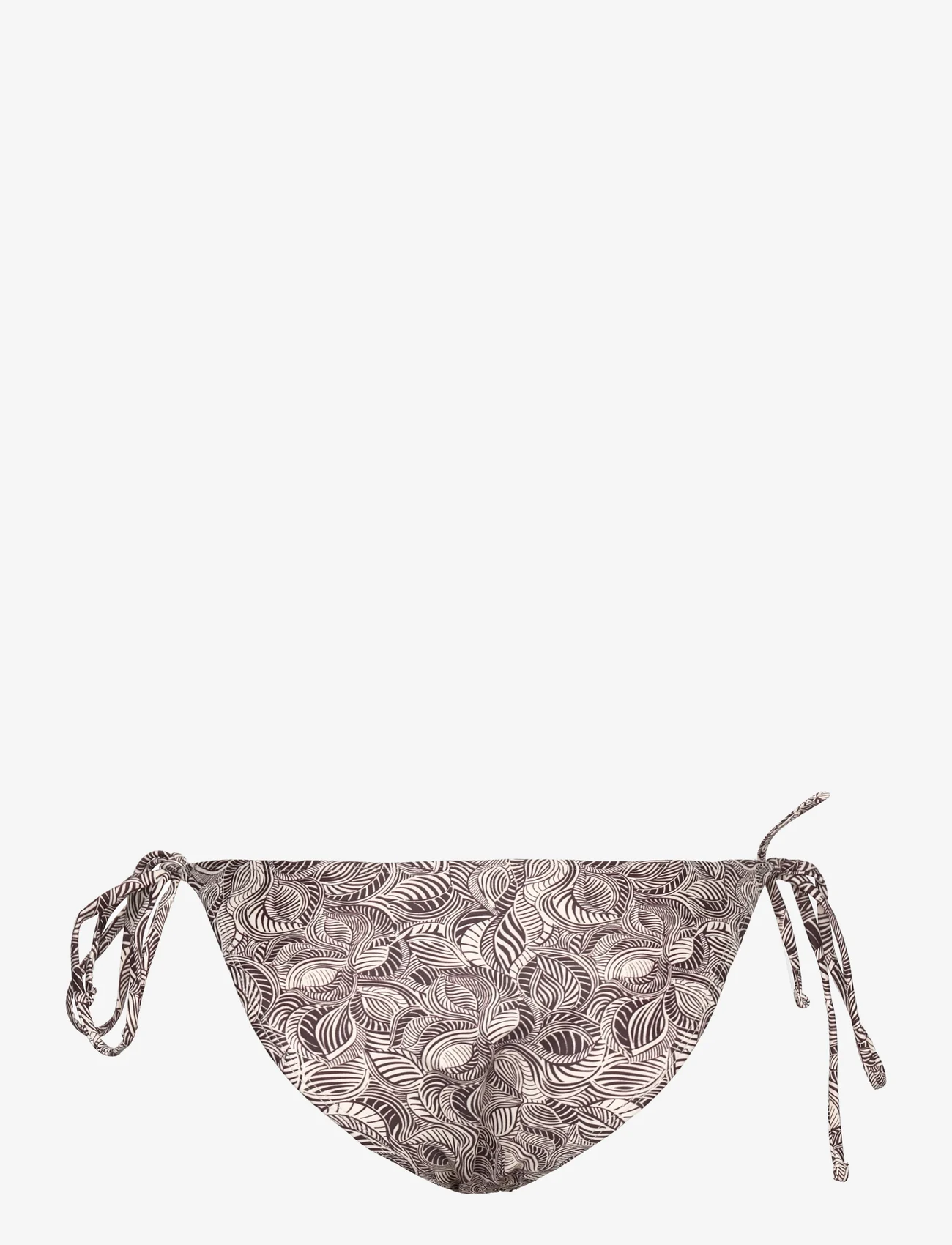 Rosemunde - Bikini brief low waist - Šonuose segami bikiniai - brown leaf print - 1