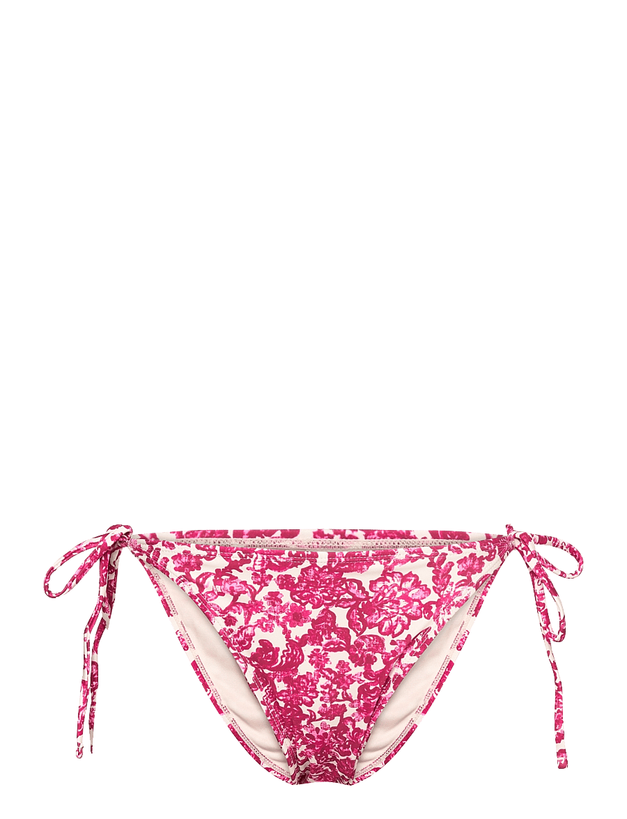 Rosemunde - Bikini brief low waist - side tie bikinis - pink ink flower print - 0