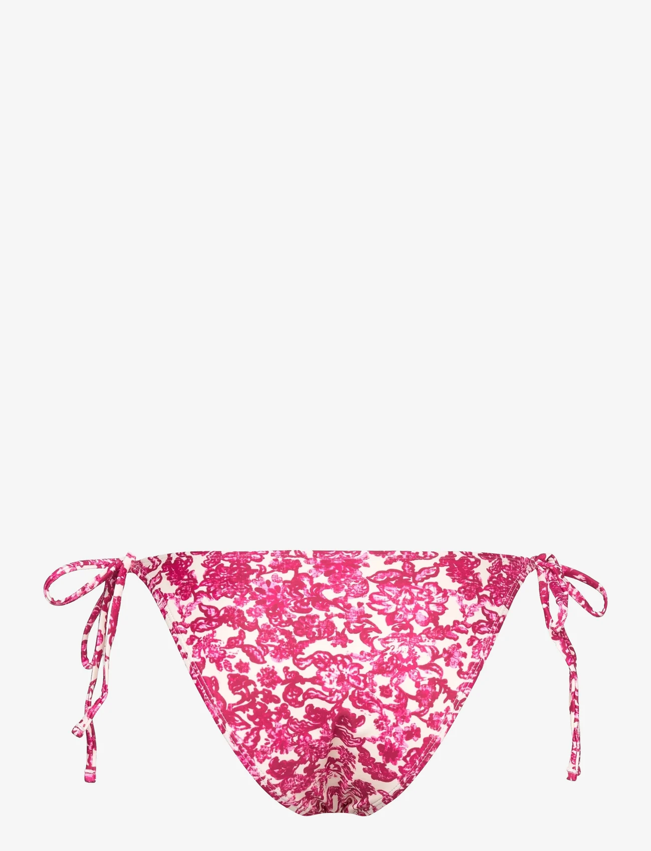 Rosemunde - Bikini brief low waist - side tie bikinis - pink ink flower print - 1