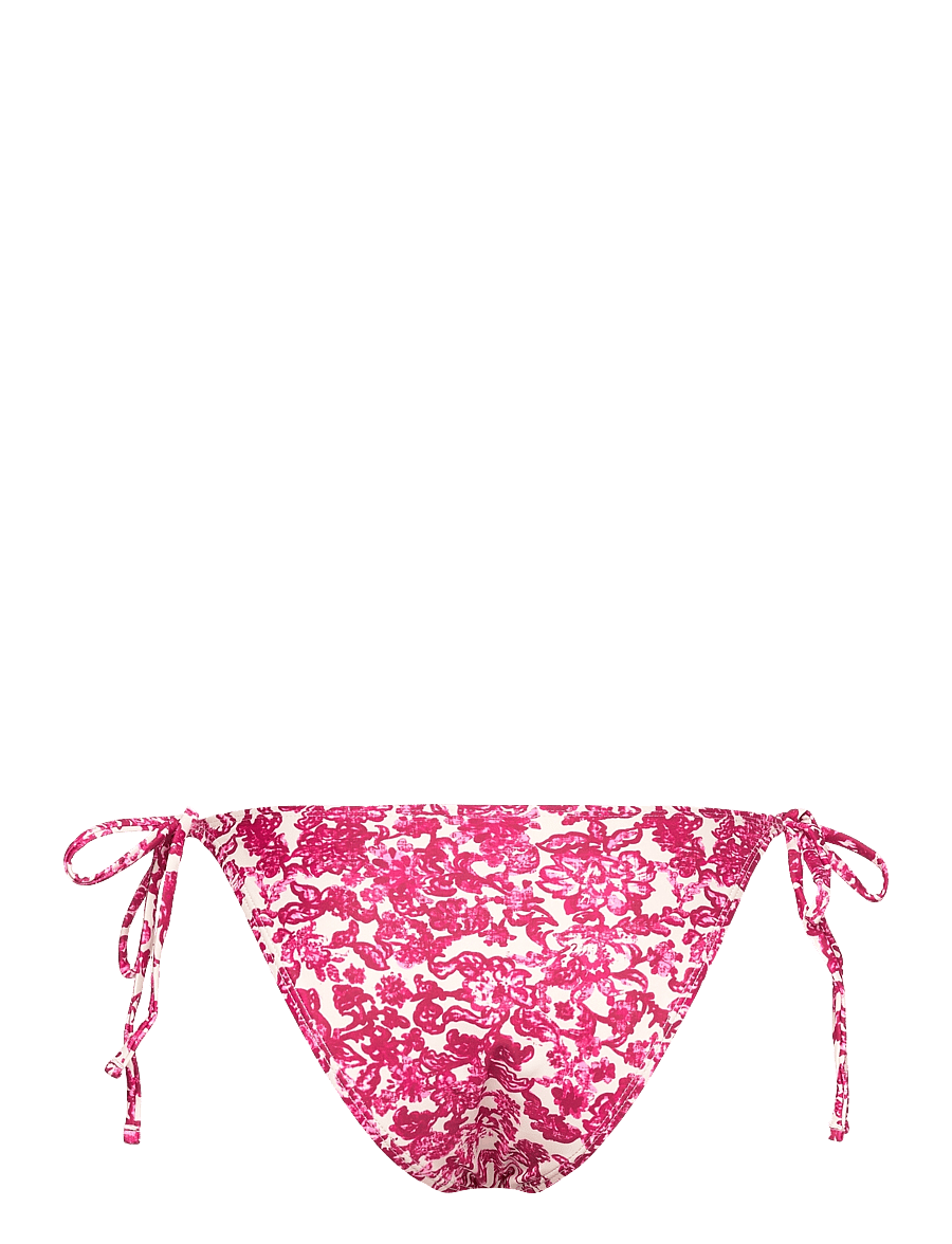 Rosemunde - Bikini brief low waist - side tie bikinis - pink ink flower print - 1
