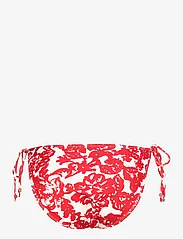 Rosemunde - Bikini brief low waist - side tie bikinis - red ink flower print - 1