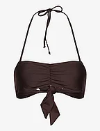 Bandeau bikini top - BLACK BROWN