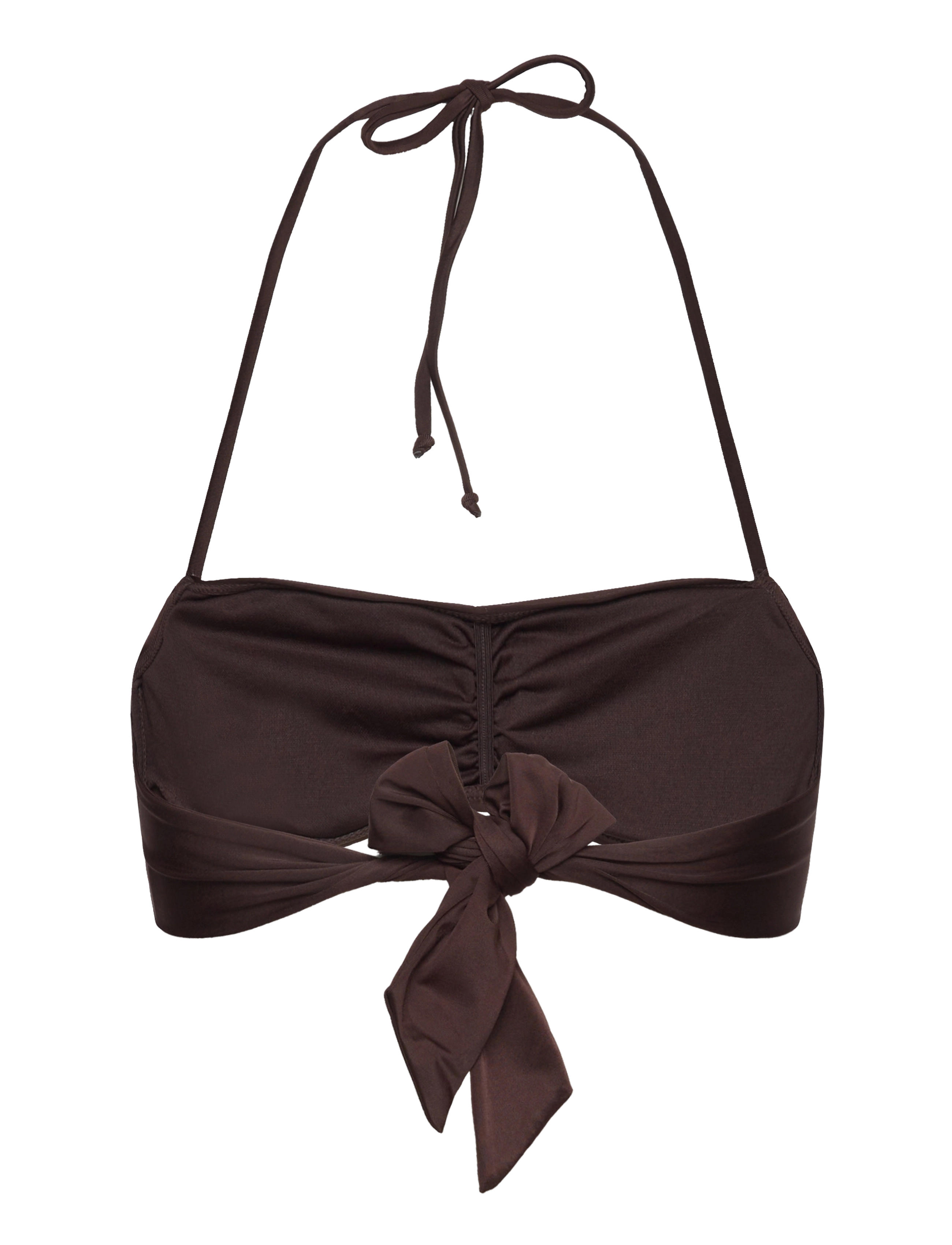 Rosemunde - Bandeau bikini top - black brown - 1