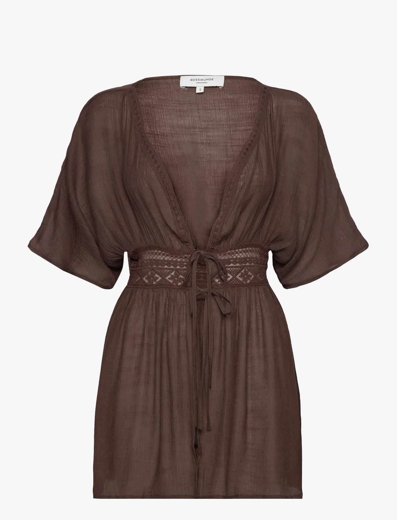 Rosemunde - Kimono short - beachwear - black brown - 0