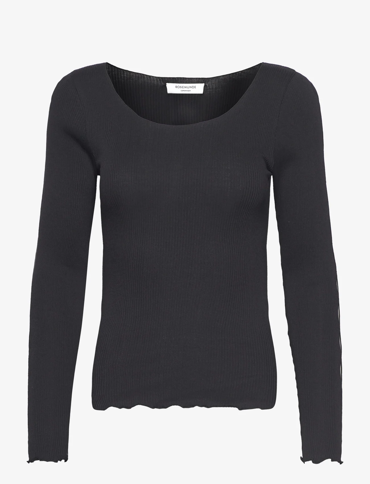 Rosemunde - Cotton t-shirt - langermede topper - black - 0