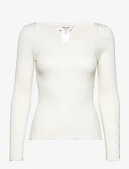 Rosemunde - Cotton t-shirt - long-sleeved tops - ivory - 0