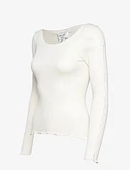 Rosemunde - Cotton t-shirt - long-sleeved tops - ivory - 2