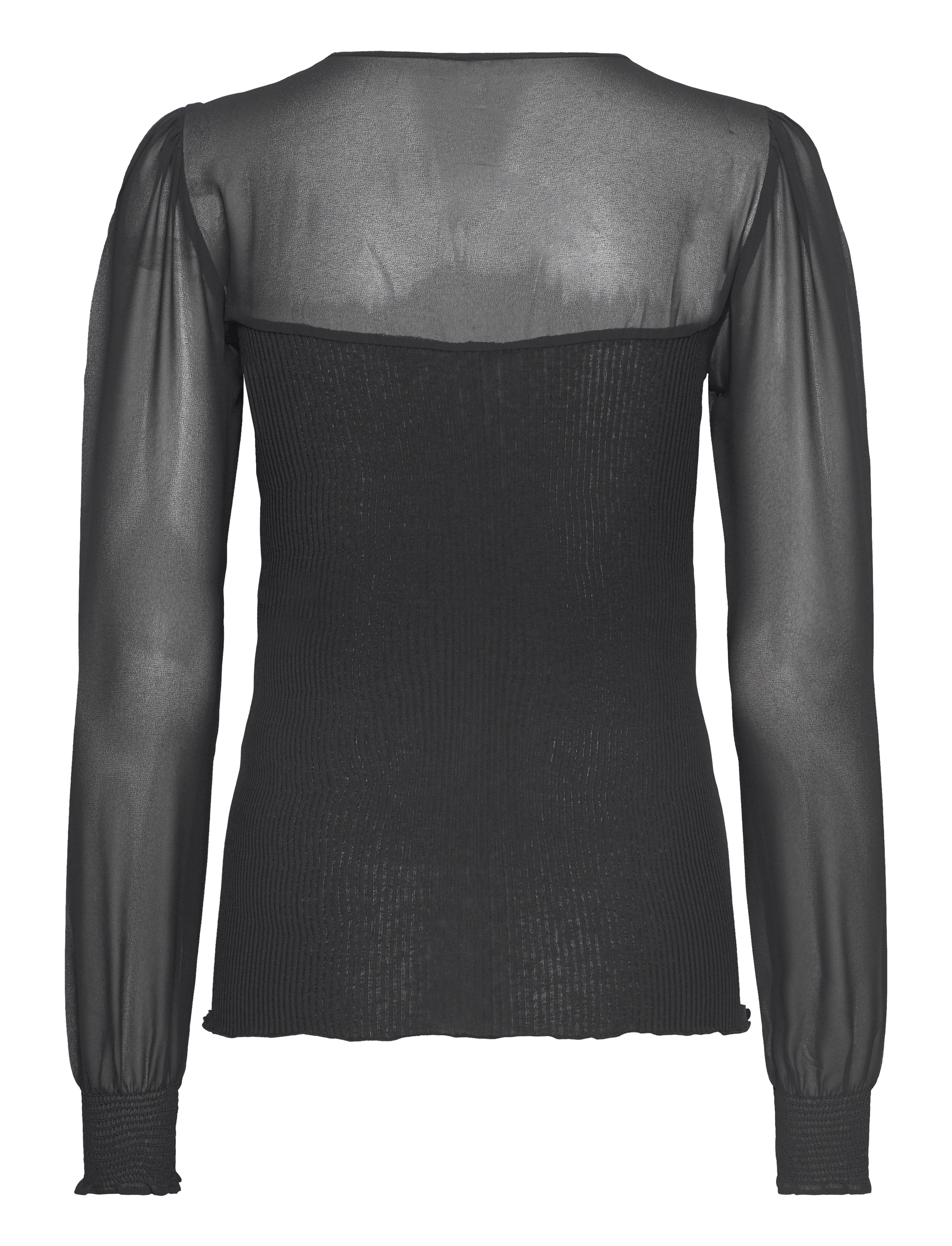 Rosemunde - Silk t-shirt - langærmede toppe - black - 1