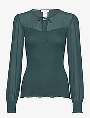 Rosemunde - Silk t-shirt - pikkade varrukatega alussärgid - dark teal - 0