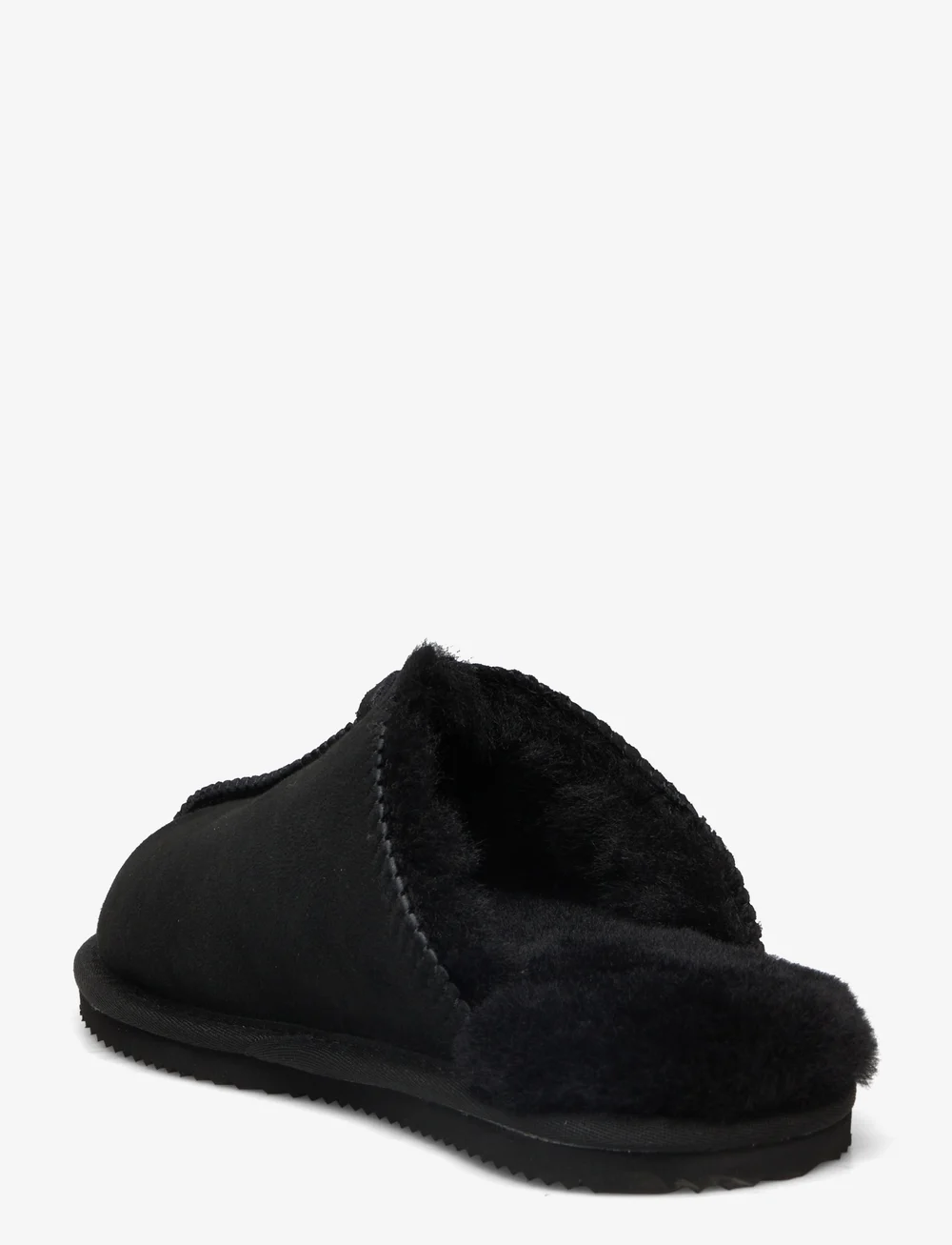 Black 2024 shearling slippers