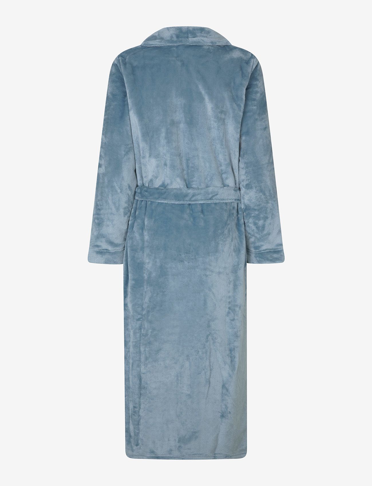 Rosemunde - Long fleece robe - dusty blue - 1