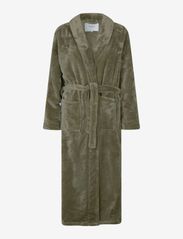 Long fleece robe - DUSTY OLIVE
