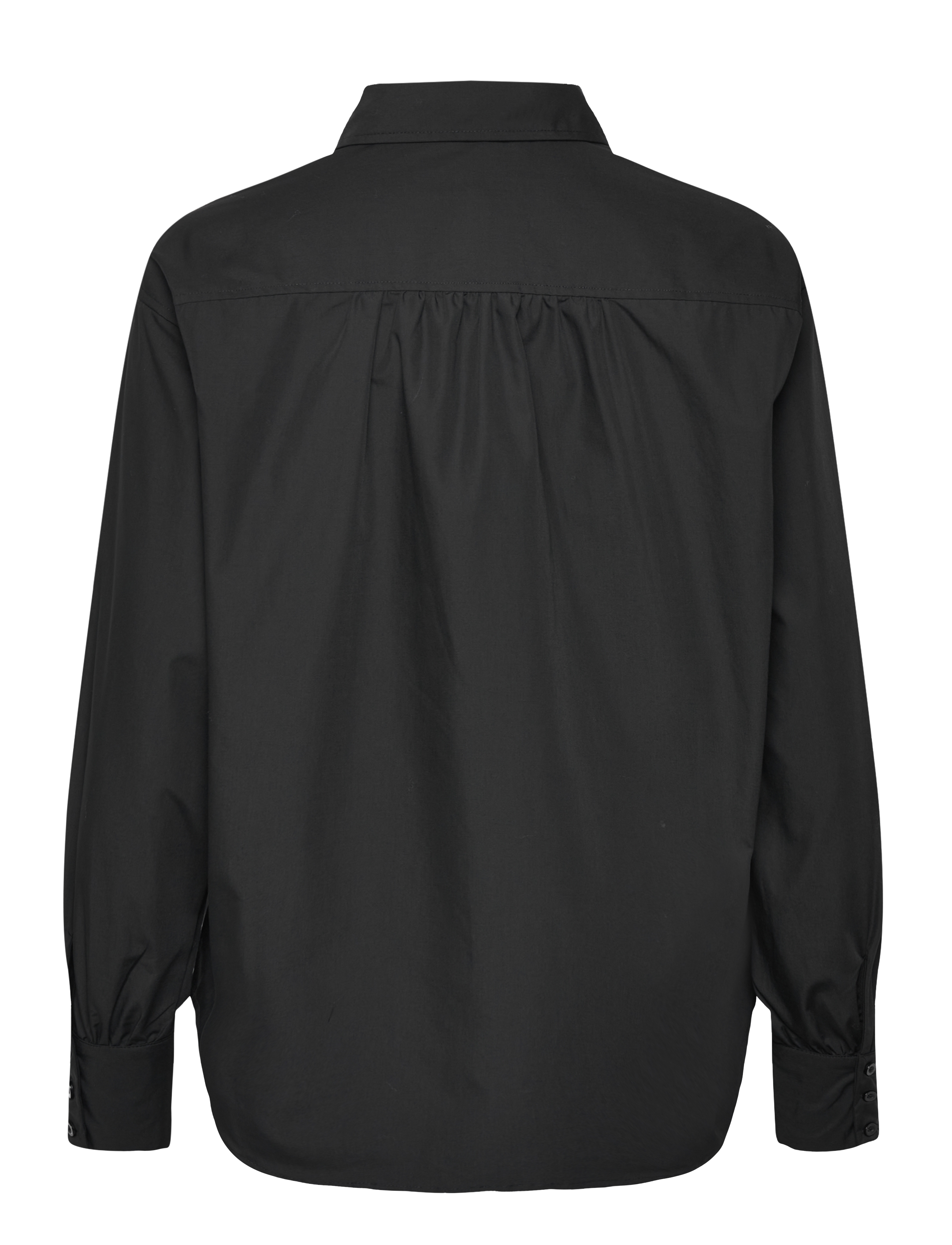 Rosemunde - RWSEbony shirt w/ruffles - long-sleeved shirts - black - 1