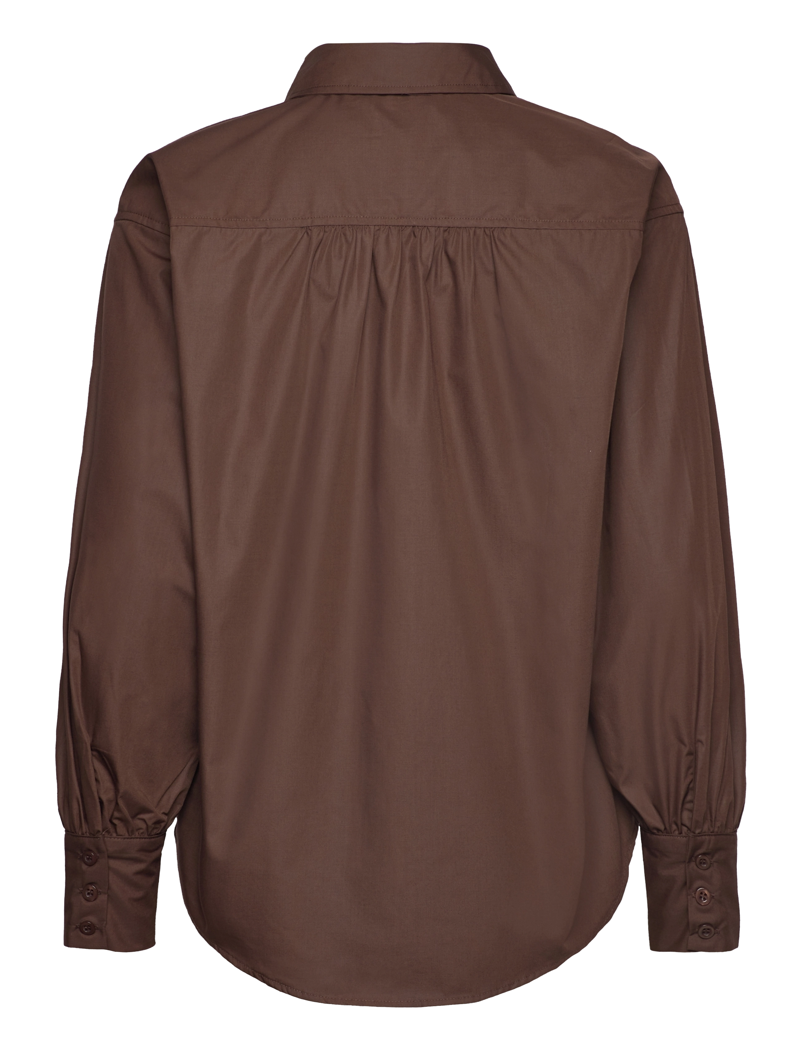 Rosemunde - RWSEbony shirt w/ruffles - langærmede skjorter - chestnut - 1
