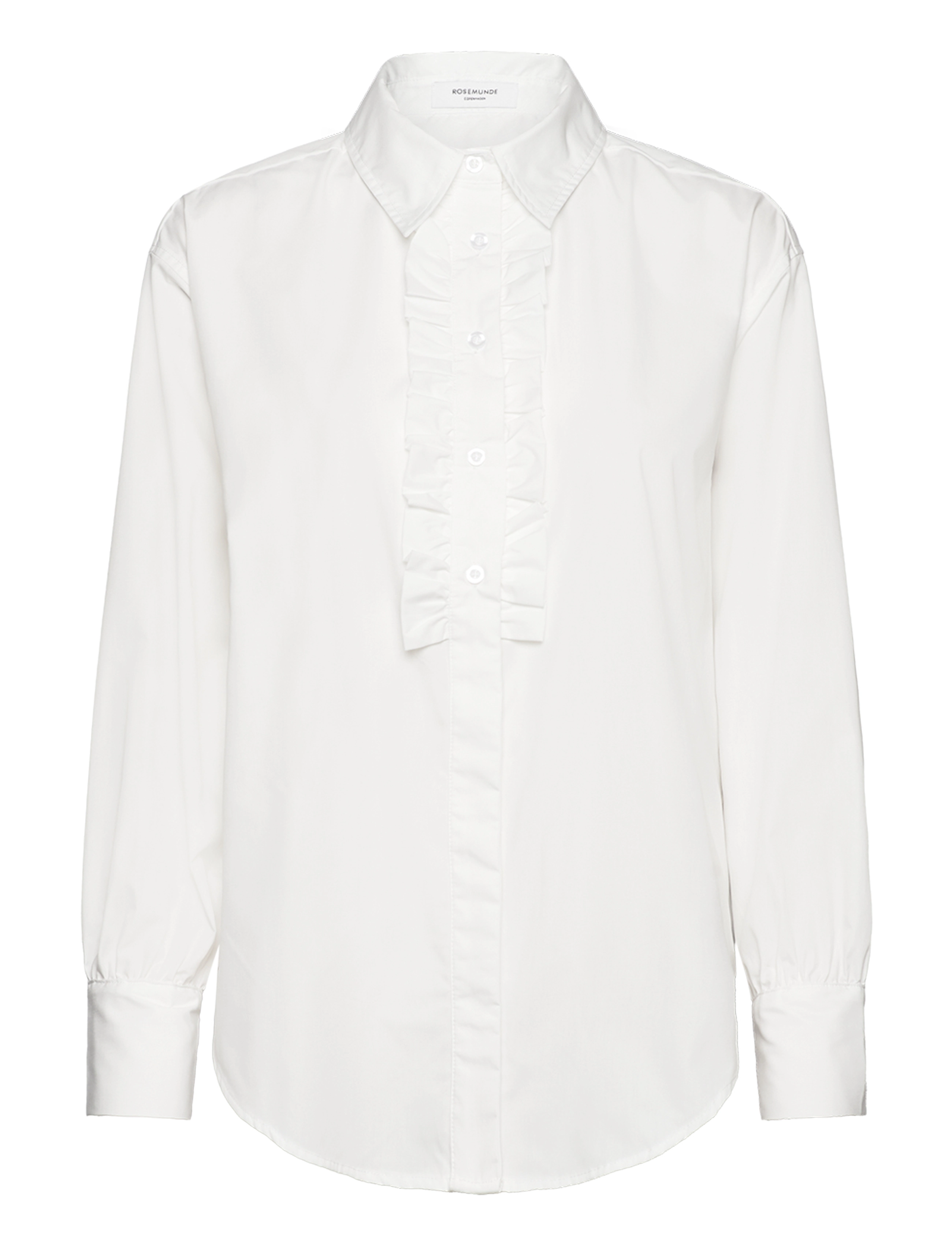 Rosemunde RWSEbony shirt w/ruffles - Bluser & Skjorter - NEW WHITE / white