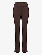 Trousers w/ slit - BLACK BROWN