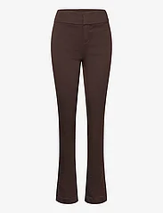 Rosemunde - Trousers w/ slit - slim fit-byxor - black brown - 0