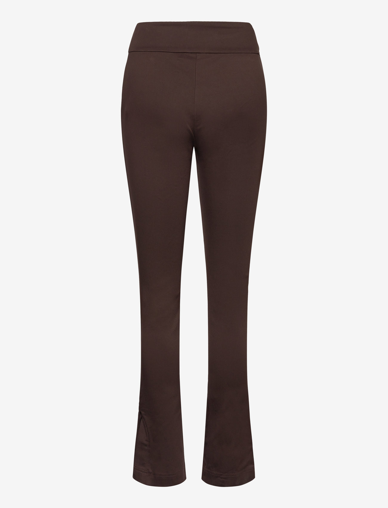 Rosemunde - Trousers w/ slit - slim fit hosen - black brown - 1