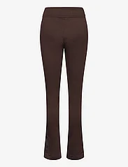 Rosemunde - Trousers w/ slit - slim fit bukser - black brown - 1