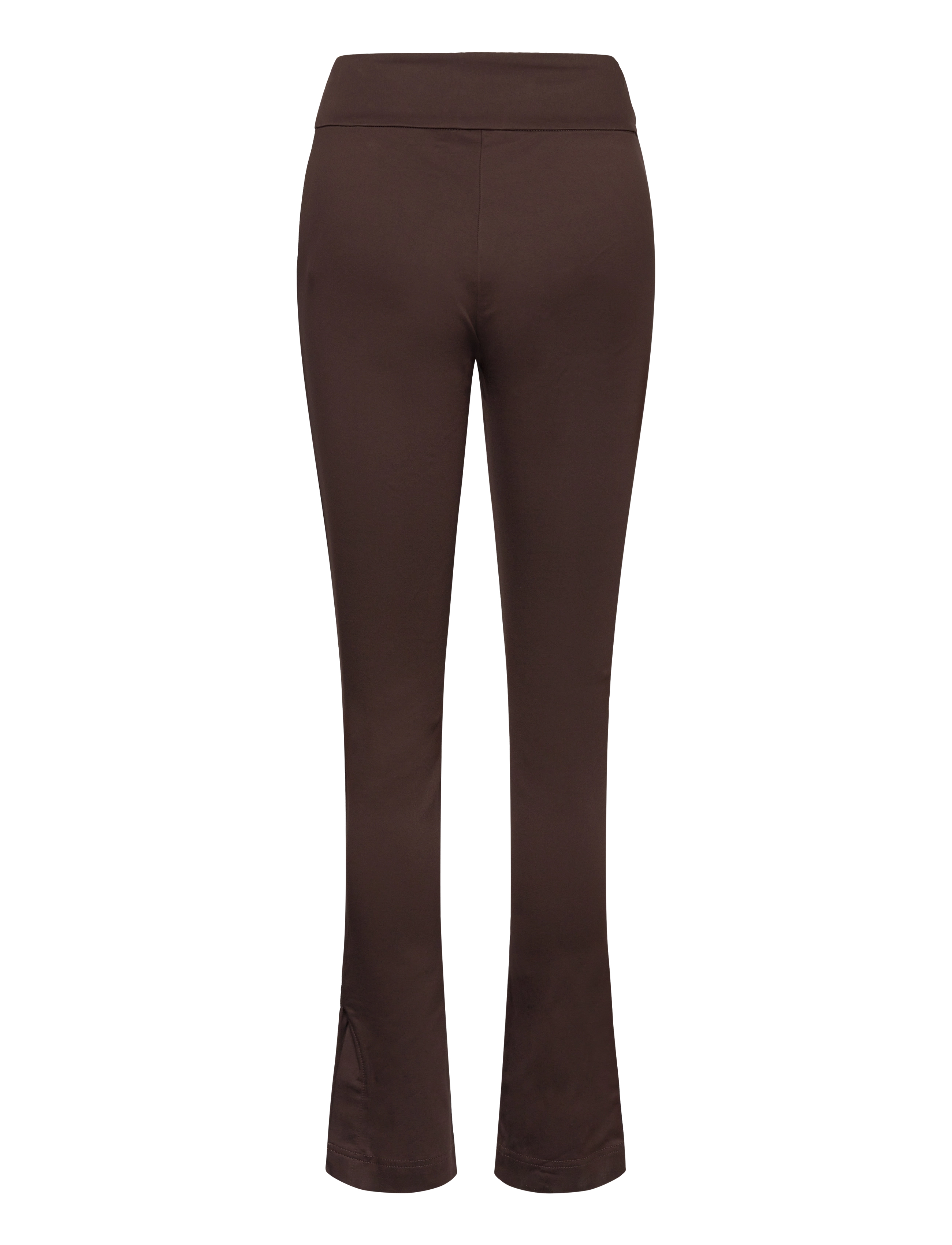 Rosemunde - Trousers w/ slit - slim fit-byxor - black brown - 1