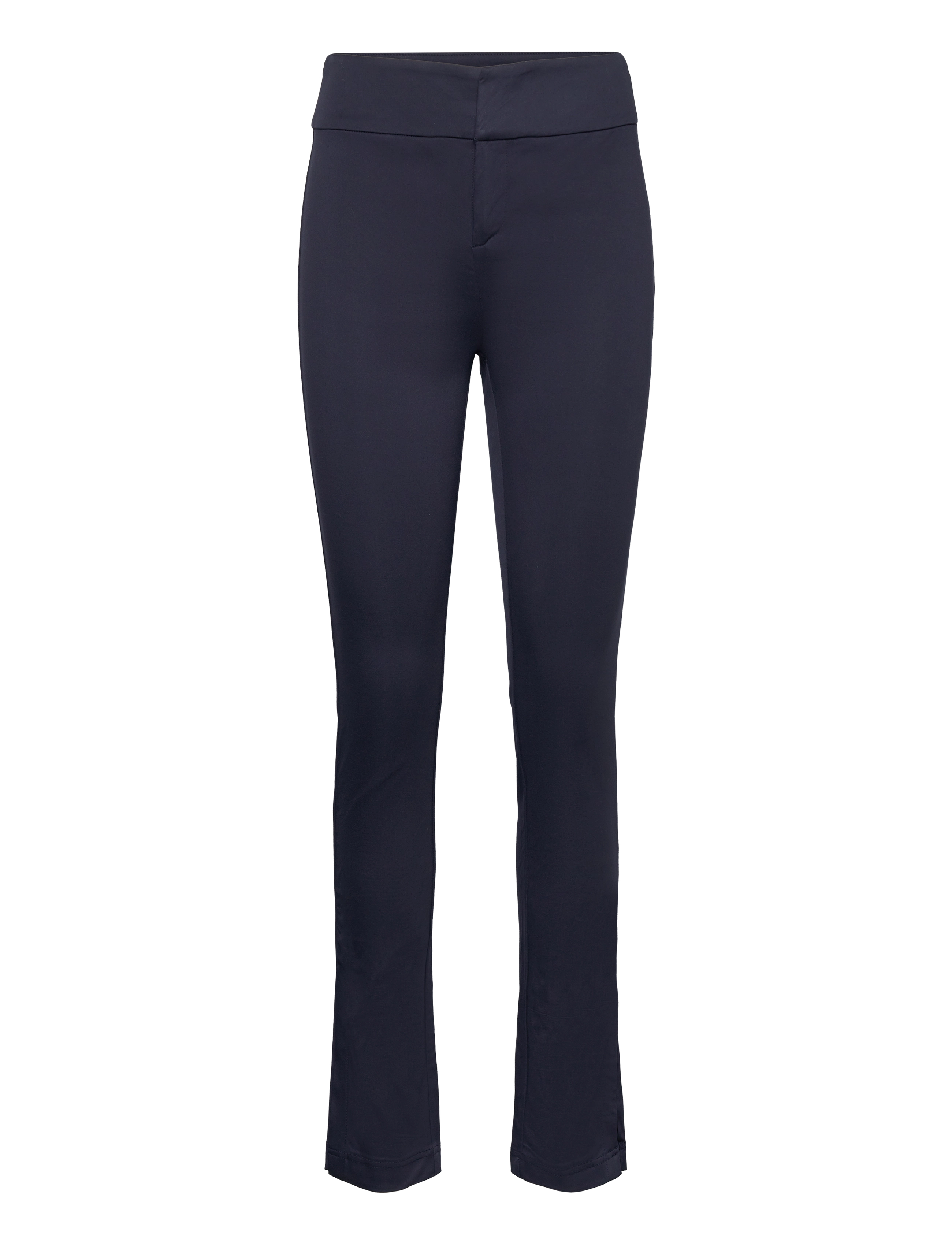 Rosemunde Trousers W/ Slit, 36, Navy, Bukser > Slim Fit-Bukser, Dame