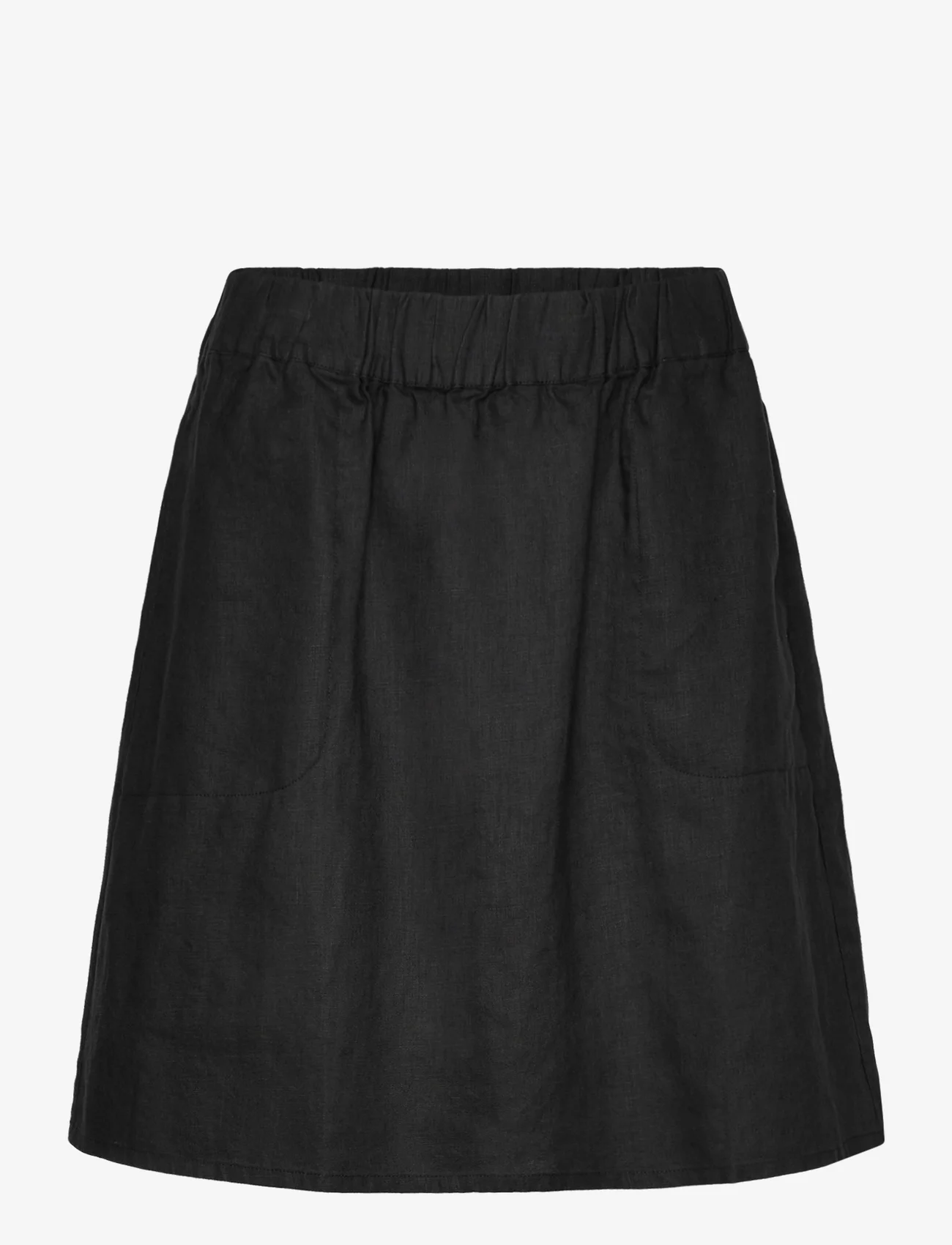 Rosemunde - Linen skirt - kurze röcke - black - 0