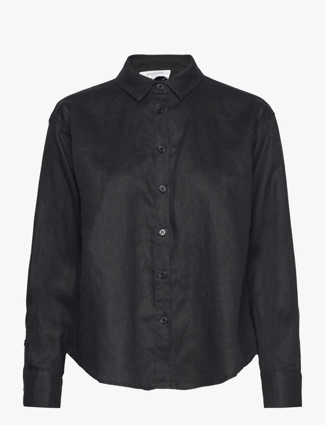 Rosemunde - Linen shirt - linen shirts - black - 0