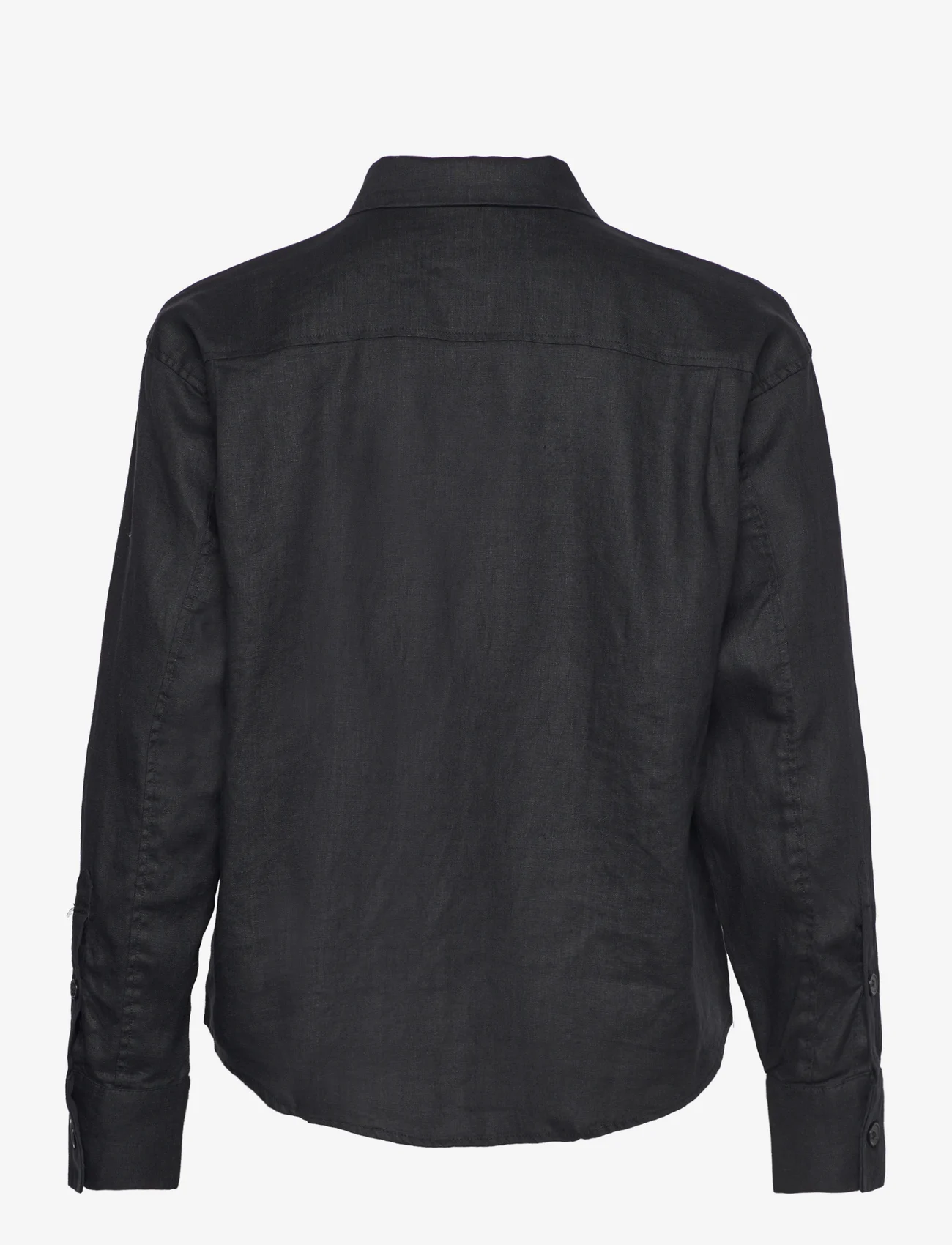 Rosemunde - Linen shirt - pellavakauluspaidat - black - 1