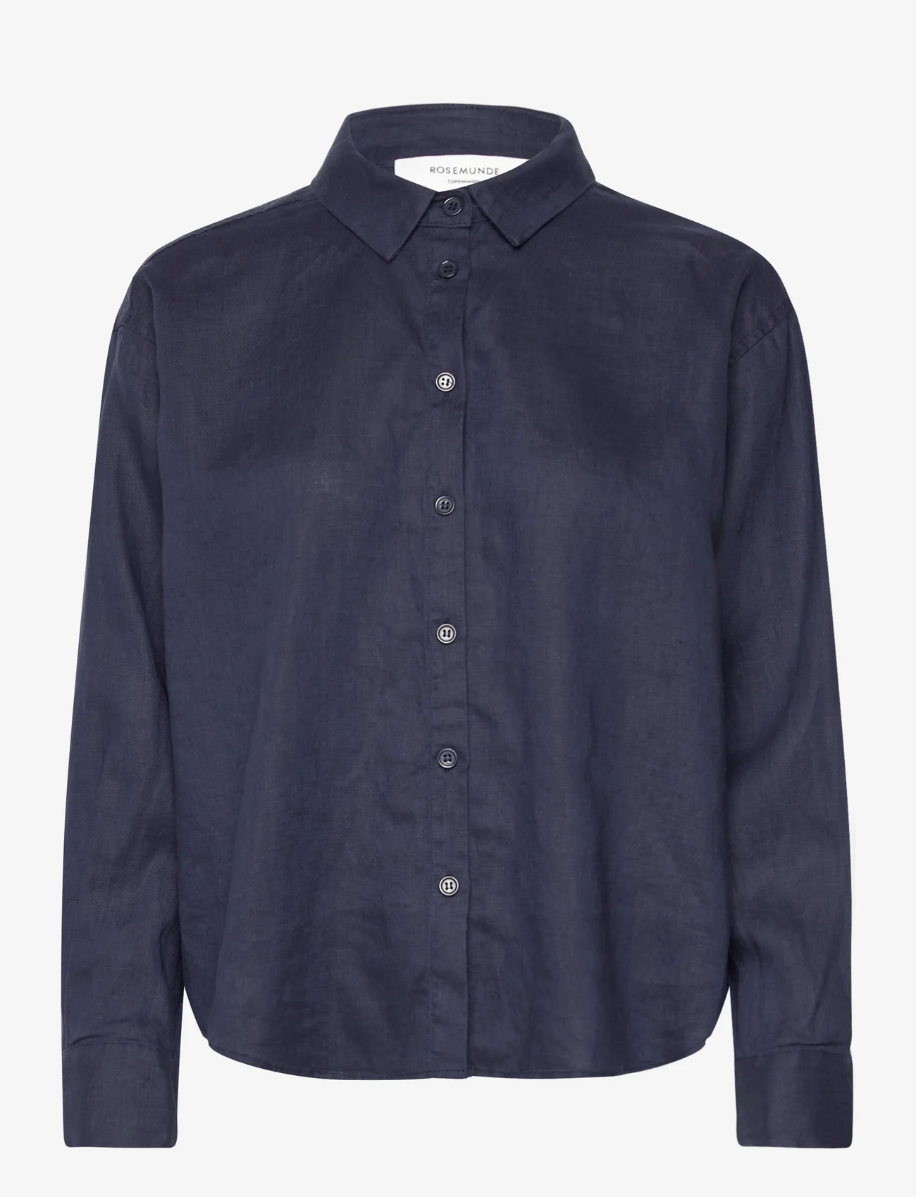Rosemunde - Linen shirt - linnen overhemden - navy - 0