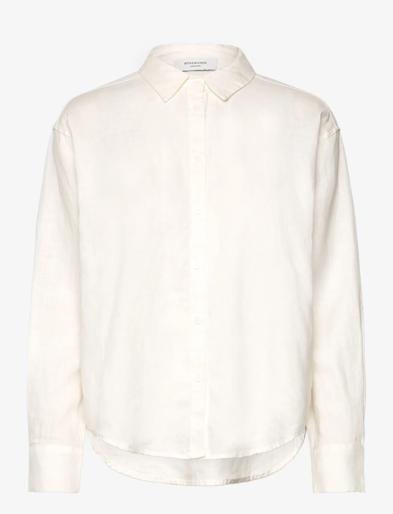 Rosemunde - Linen shirt - pellavakauluspaidat - new white - 0