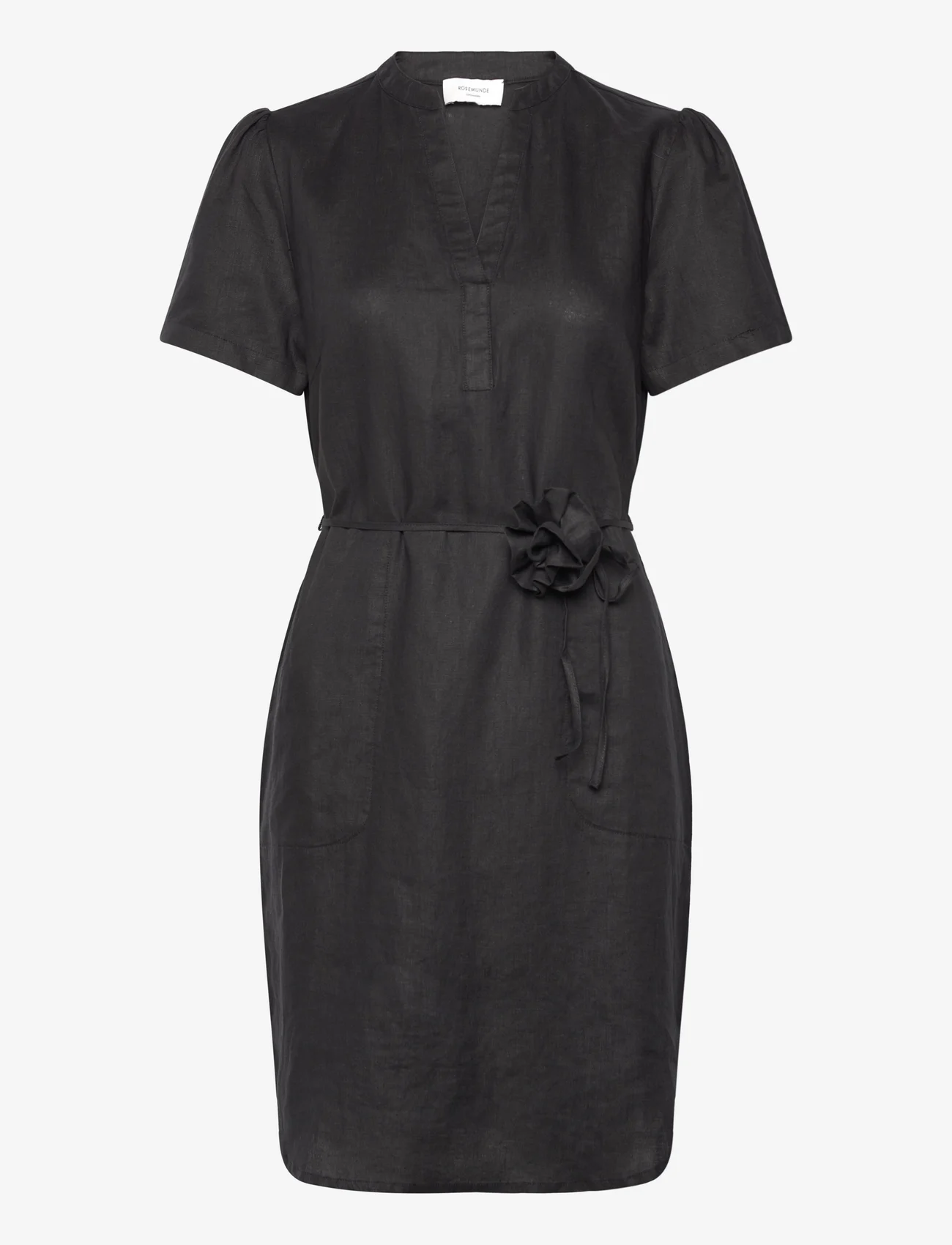 Rosemunde - Linen dress - suvekleidid - black - 0