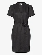 Linen dress - BLACK